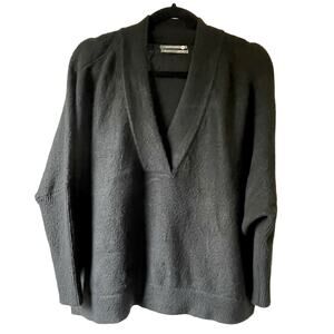 Anthropologie, Size XS, Oversized Tianna Black V-Neck Sweater, Dolman Sleeve